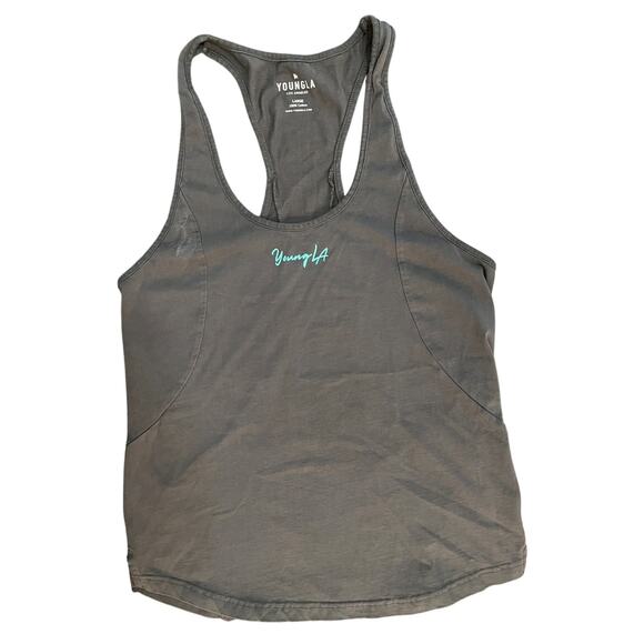 YoungLA Charcoal Gray Racerback Tank (Large) - Picture 1 of 3
